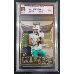 2021 Panini Playoff Tua Tagovailoa Call To Arms #CA-TTA Dolphins - VGT 9.0 Mint
